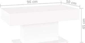 vidaXL Stolik kawowy, biały, 96x50x45 cm, płyta wiórowa 6