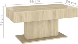 vidaXL Stolik kawowy, dąb sonoma, 96x50x45 cm, płyta wiórowa 6