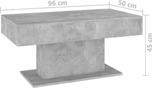 vidaXL Stolik kawowy, szarość betonu, 96x50x45 cm, płyta wiórowa 6