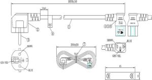 Kabel zasilający MicroConnect CEE 7/7 - C13, 1.8m (PE010518L) 2