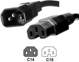 Kabel zasilający MicroConnect C14 - C15, 2m (PE011420) 1