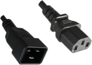 Kabel zasilający MicroConnect Przedłużający, C13 - C20, 2m (PE030620) 1