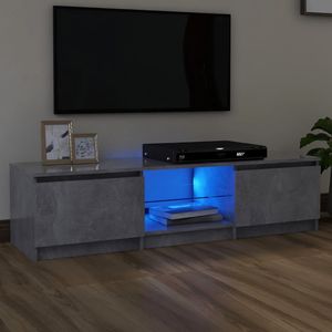vidaXL Szafka pod TV z LED, szarość betonu, 140x40x35,5 cm 1