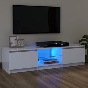 vidaXL Szafka pod TV z oświetleniem LED, biała, 120x30x35,5 cm 1
