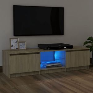 vidaXL Szafka pod TV z oświetleniem LED, dąb sonoma, 120x30x35,5 cm 1