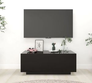 vidaXL Szafka pod TV, czarna, 100x35x40 cm, płyta wiórowa 1