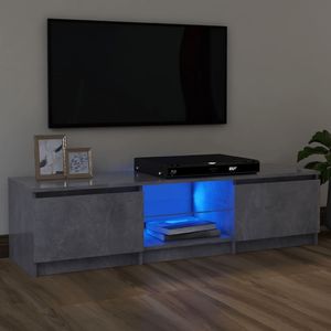vidaXL Szafka pod TV, z oświetleniem LED, szara, 120 x 30 x 35,5 cm 1