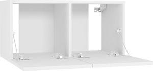 vidaXL Szafka wisząca pod TV, biała, 60x30x30 cm 5