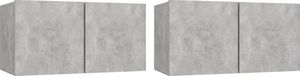 vidaXL Szafki wiszące pod TV 2 szt., szarość betonu, 60x30x30 cm 2