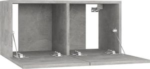 vidaXL Szafki wiszące pod TV 2 szt., szarość betonu, 60x30x30 cm 6