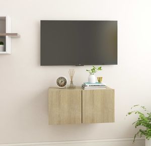 vidaXL Szafki wiszące pod TV, dąb sonoma, 60x30x30 cm 1