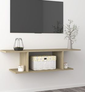 vidaXL Wisząca szafka telewizyjna, dąb sonoma, 103x30x26,5 cm, płyta 1