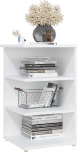 vidaXL Szafka boczna, biała, 35x35x55 cm, płyta wiórowa 3