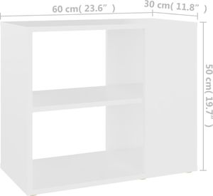vidaXL Szafka boczna, biała, 60x30x50 cm, płyta wiórowa 6