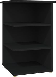 vidaXL Szafka boczna, czarna, 35x35x55 cm, płyta wiórowa 2