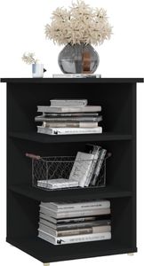 vidaXL Szafka boczna, czarna, 35x35x55 cm, płyta wiórowa 3