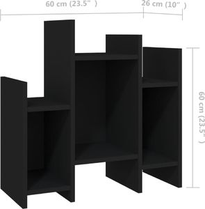 vidaXL Szafka boczna, czarna, 60x26x60 cm, płyta wiórowa 7