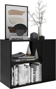 vidaXL Szafka boczna, czarna, 60x30x50 cm, płyta wiórowa 3