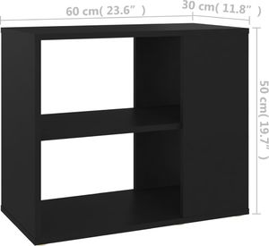 vidaXL Szafka boczna, czarna, 60x30x50 cm, płyta wiórowa 6