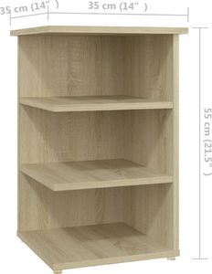 vidaXL Szafka boczna, dąb sonoma, 35x35x55 cm, płyta wiórowa 6