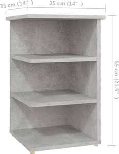 vidaXL Szafka boczna, szarość betonu, 35x35x55 cm, płyta wiórowa 6