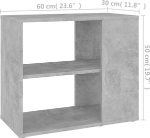vidaXL Szafka boczna, szarość betonu, 60x30x50 cm, płyta wiórowa 6