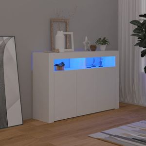 vidaXL Szafka z oświetleniem LED, biała, 115,5 x 30 x 75 cm 1