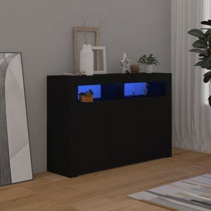 vidaXL Szafka z oświetleniem LED, czarna, 115,5 x 30 x 75 cm 1
