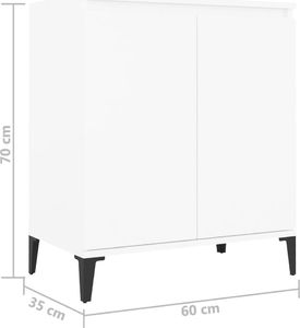 vidaXL Szafka, biała, 60x35x70 cm, płyta wiórowa 7