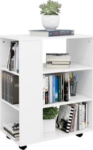 vidaXL Szafka na kółkach, biała, 60x35x75 cm, płyta wiórowa 5