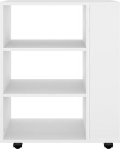 vidaXL Szafka na kółkach, biała, 60x35x75 cm, płyta wiórowa 6