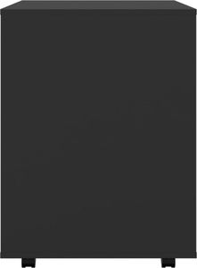 vidaXL Szafka na kółkach, czarna, 60x53x72 cm, płyta wiórowa 7