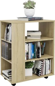 vidaXL Szafka na kółkach, dąb sonoma, 60x35x75 cm, płyta wiórowa 5