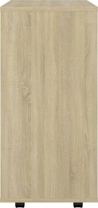 vidaXL Szafka na kółkach, dąb sonoma, 60x35x75 cm, płyta wiórowa 8