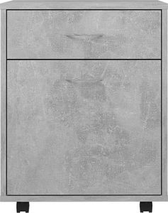 vidaXL Szafka na kółkach, szarość betonu, 45x38x54 cm, płyta wiórowa 5