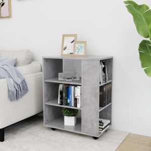 vidaXL Szafka na kółkach, szarość betonu, 60x35x75 cm, płyta wiórowa 4