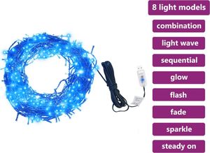 Lampki choinkowe vidaXL 400 LED niebieskie 4