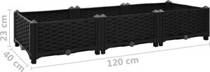 vidaXL Donica do podniesionej rabaty, 120x40x23 cm, polipropylen 8