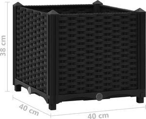 vidaXL Donica do podniesionej rabaty, 40x40x38 cm, polipropylen 7