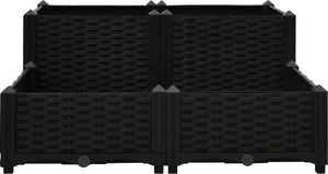 vidaXL Donica do podniesionej rabaty, 80x80x38 cm, polipropylen 3