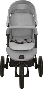 Wózek vidaXL Wózek spacerowy, jasnoszary, stalowy 4