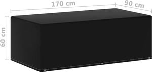 vidaXL Pokrowce na meble i grill, 2 szt., 6 oczek, 170x90x60 cm 6