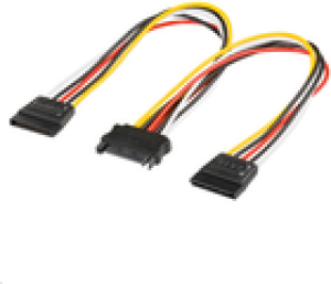 MicroConnect SATA 15-pin - SATA 15-pin x2, 0.2m, Wielokolorowy (PI010813) 1