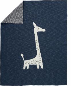 Fehn Fresk tkany kocyk z bawełny organicznej 80 x 100 cm żyrafa 1