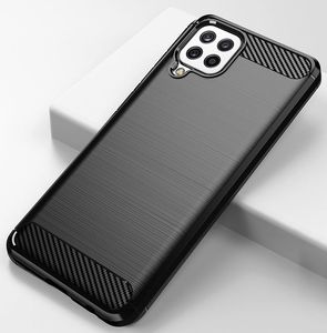 Hurtel Carbon Case elastyczne etui pokrowiec Samsung Galaxy A22 4G niebieski 2