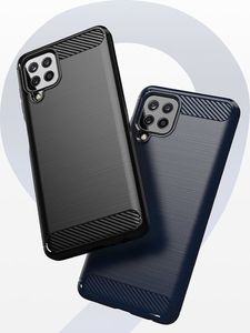Hurtel Carbon Case elastyczne etui pokrowiec Samsung Galaxy A22 4G niebieski 3
