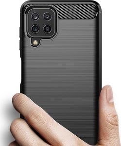 Hurtel Carbon Case elastyczne etui pokrowiec Samsung Galaxy A22 4G niebieski 4