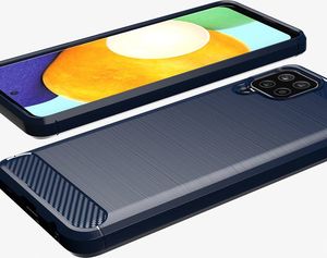 Hurtel Carbon Case elastyczne etui pokrowiec Samsung Galaxy A22 4G niebieski 5