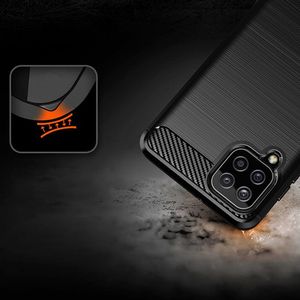 Hurtel Carbon Case elastyczne etui pokrowiec Samsung Galaxy A22 4G niebieski 9