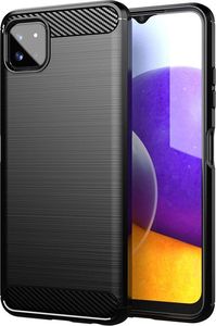 Hurtel Carbon Case elastyczne etui pokrowiec Samsung Galaxy A22 5G czarny 1